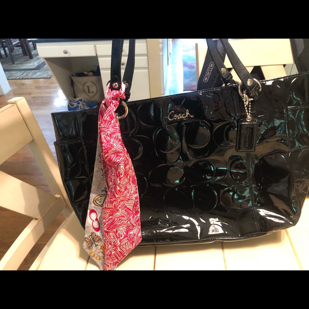 Large embossed Coach bag